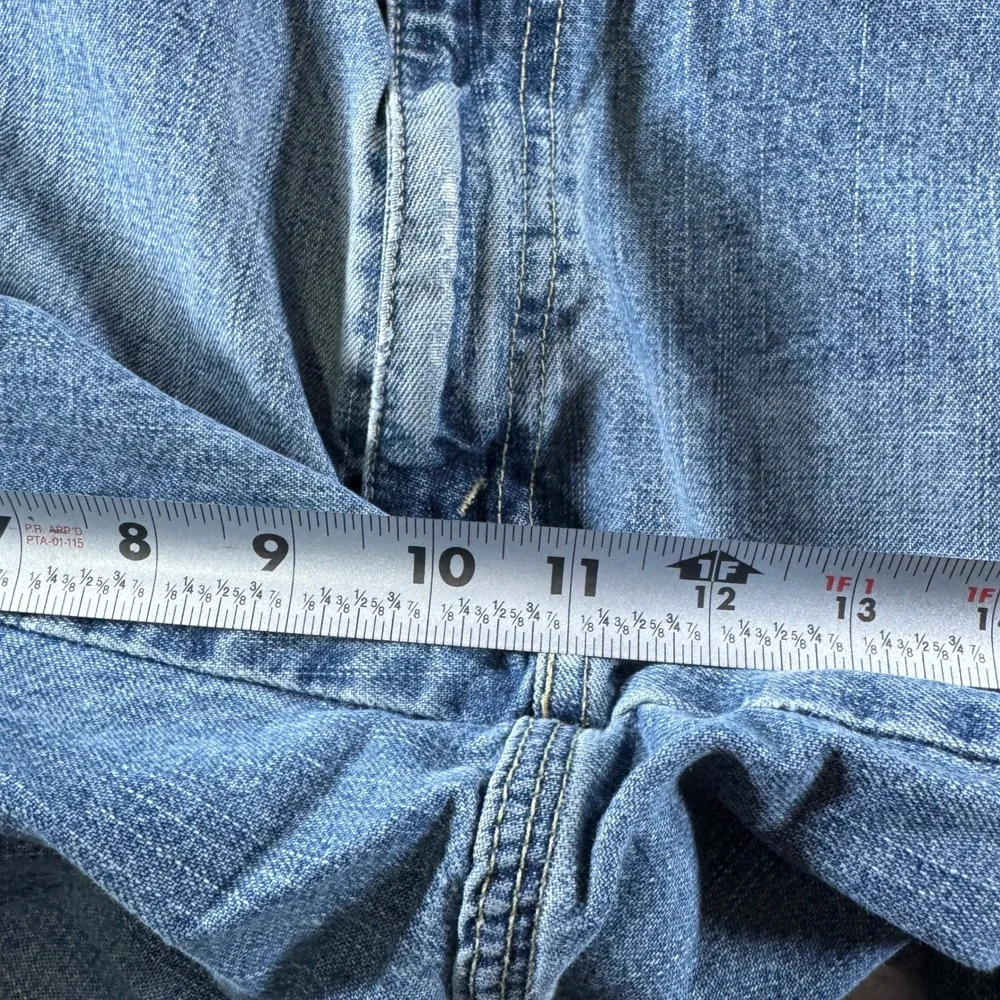 Vintage Levis Silver Tab Light Wash Denim Baggy Carpenter Shorts Size 36 x 11